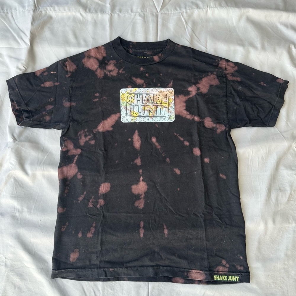 Black and Pink Tie-Dye Short Sleeve Tee